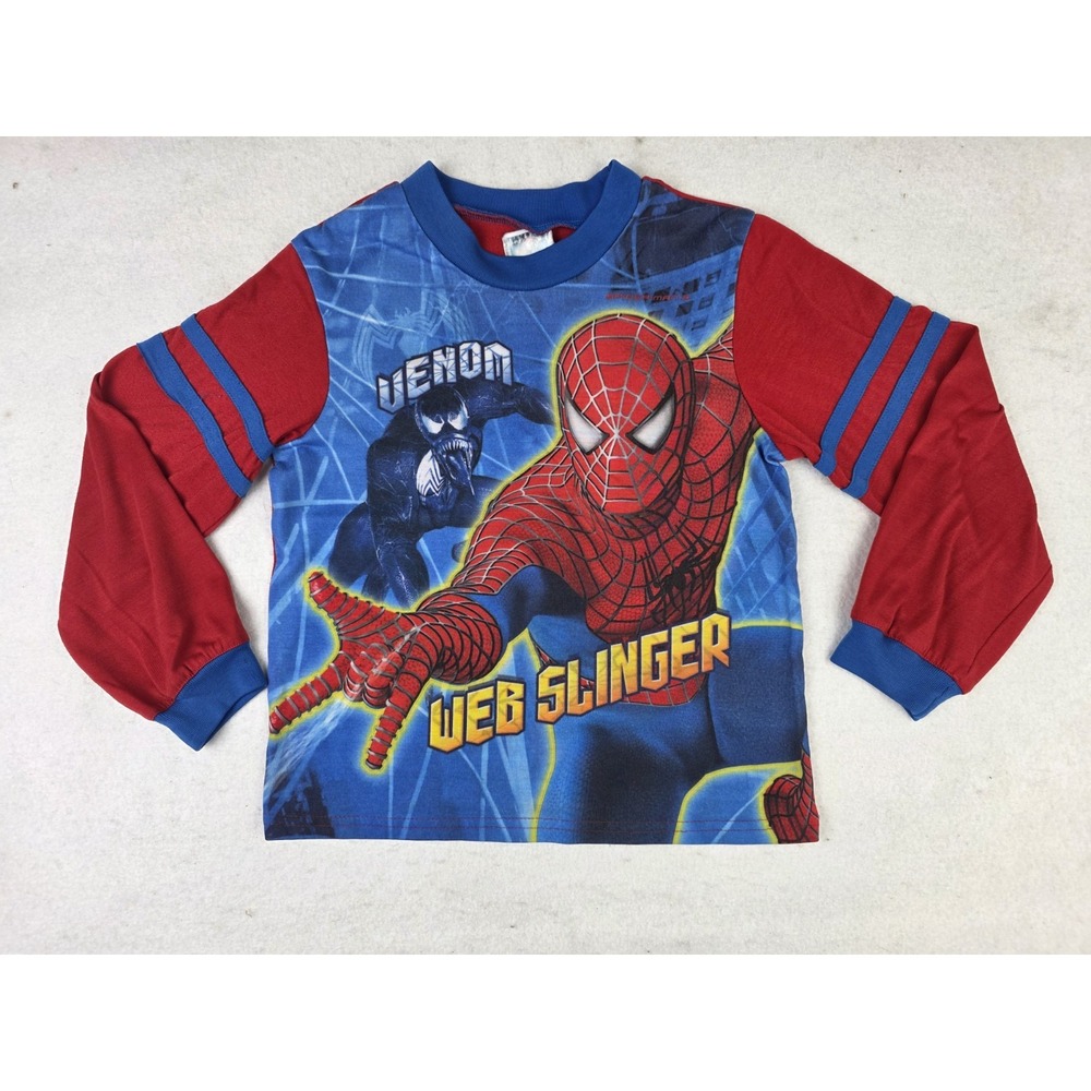 2007 Spider-man 3 Web Slinger Venom Long Sleeve Youth Size M *READ*